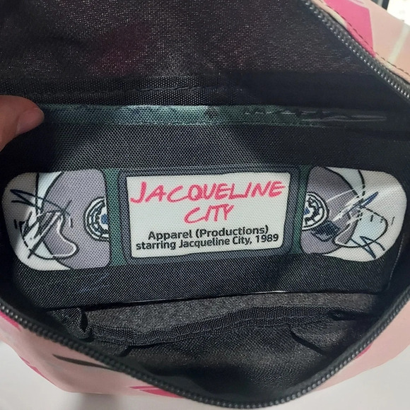 Jacqueline City Apparel Pink 1980's Print Fanny Pack - Picture 7 of 8
